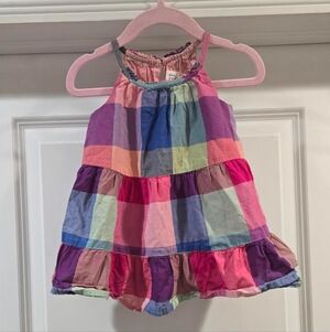 Baby GAP Multicolor Ruffled Baby Dress Size 12-18M
